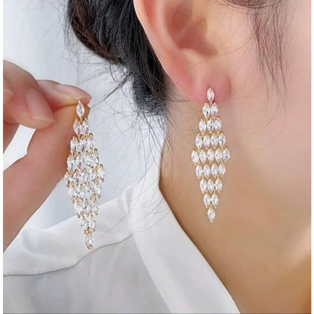 Diamond Dangle Earrings